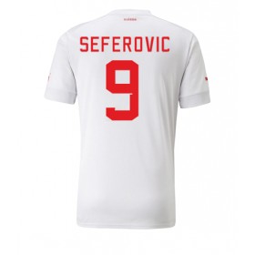Herren Fußballbekleidung Schweiz Haris Seferovic #9 Auswärtstrikot WM 2022 Kurzarm